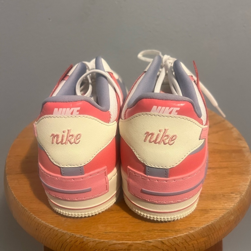 Nike Air Pink and Cream Athletic Shoes Air Force 1 Shadows women size 12 - Picture 6 of 6